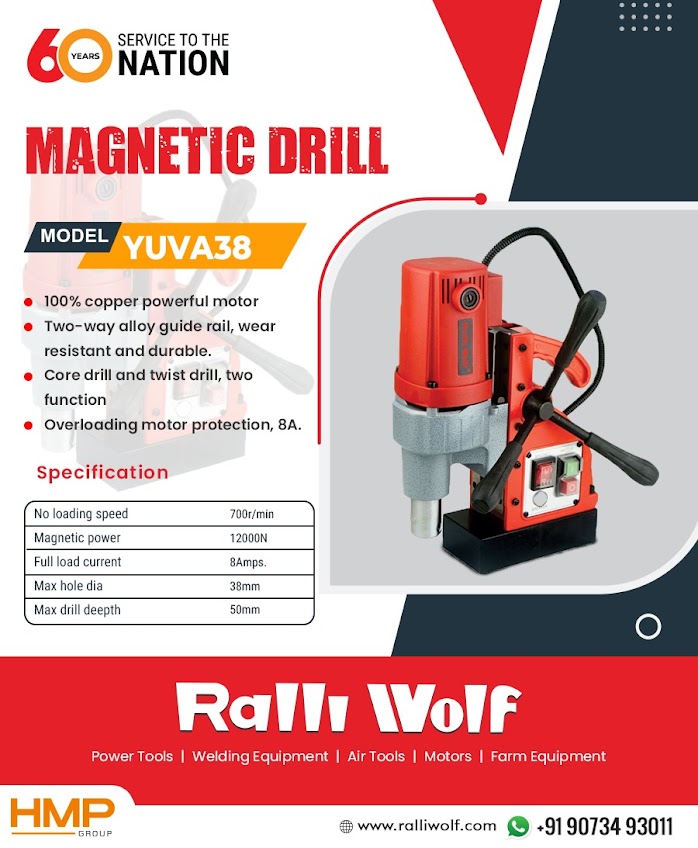 RALLIWOLF Magnetic Core Drill YUVA38 – 38mm